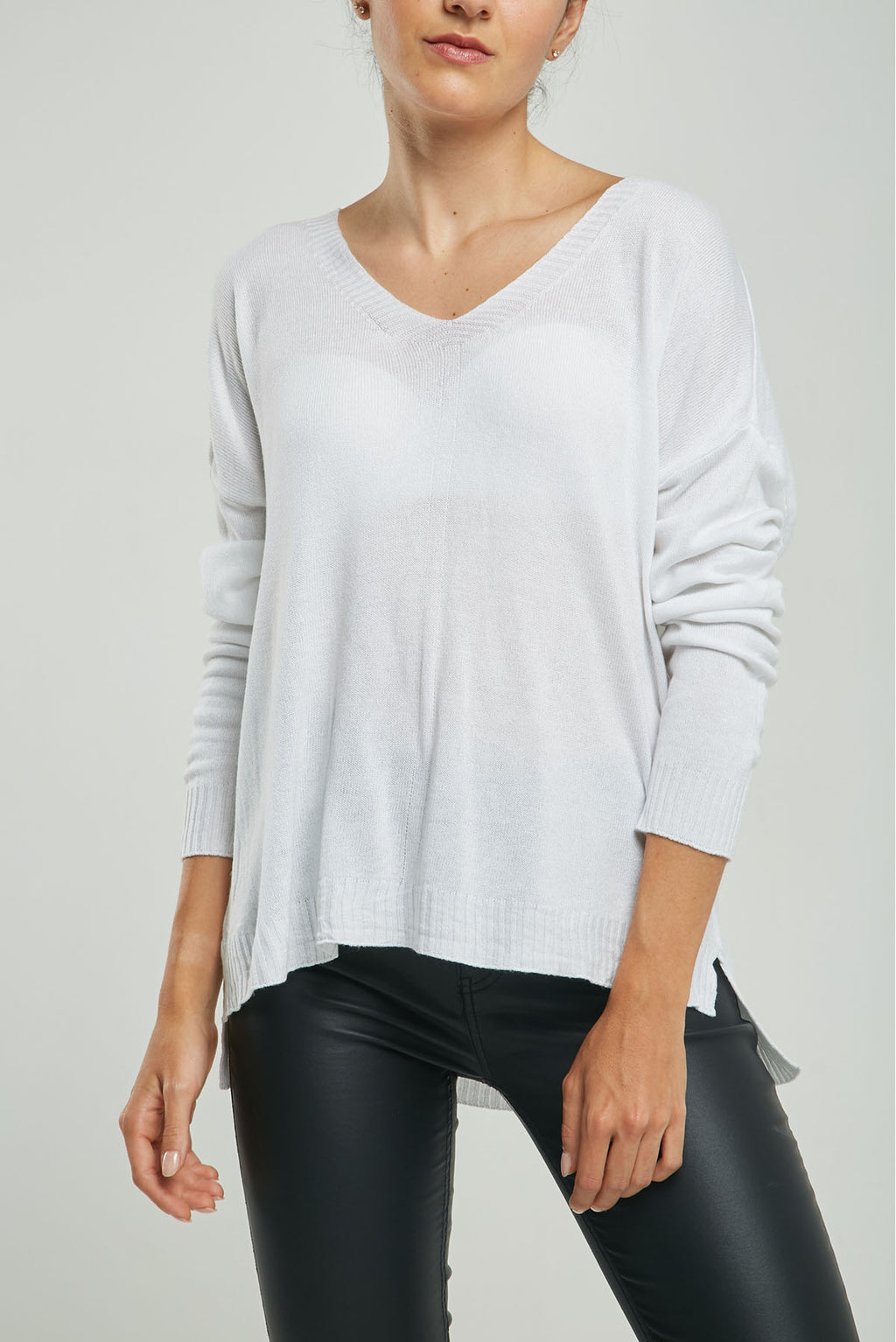 CAMISETA TEJIDA COLA BORDE ACANALADO C/V M/L