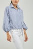 BLUSA RAYAS BOLSILLO GRANDES PERILLA ESCONDIDA JARETA