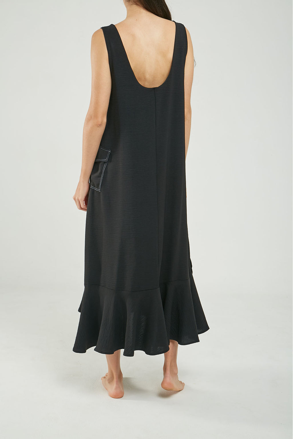 VESTIDO BOLSILLO LADOS PESPUNTE  BOLERO RUEDO M/S C/R