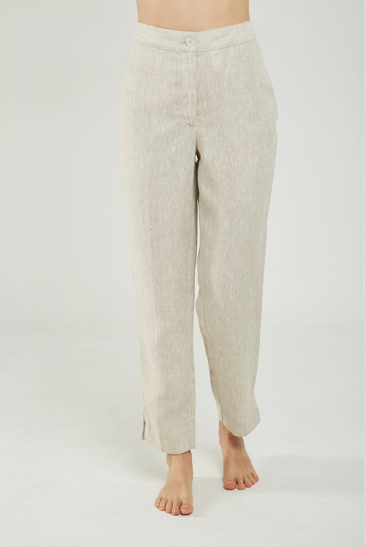 PANTALON LINO IMITACION BOLSILLO ATRAS  ABERTURA BOTA RECTA