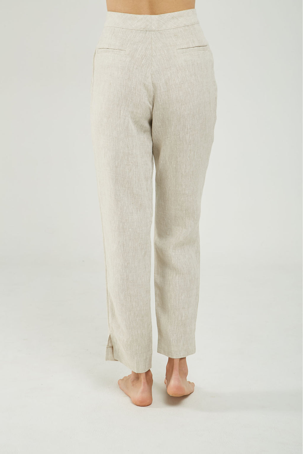 PANTALON LINO IMITACION BOLSILLO ATRAS  ABERTURA BOTA RECTA