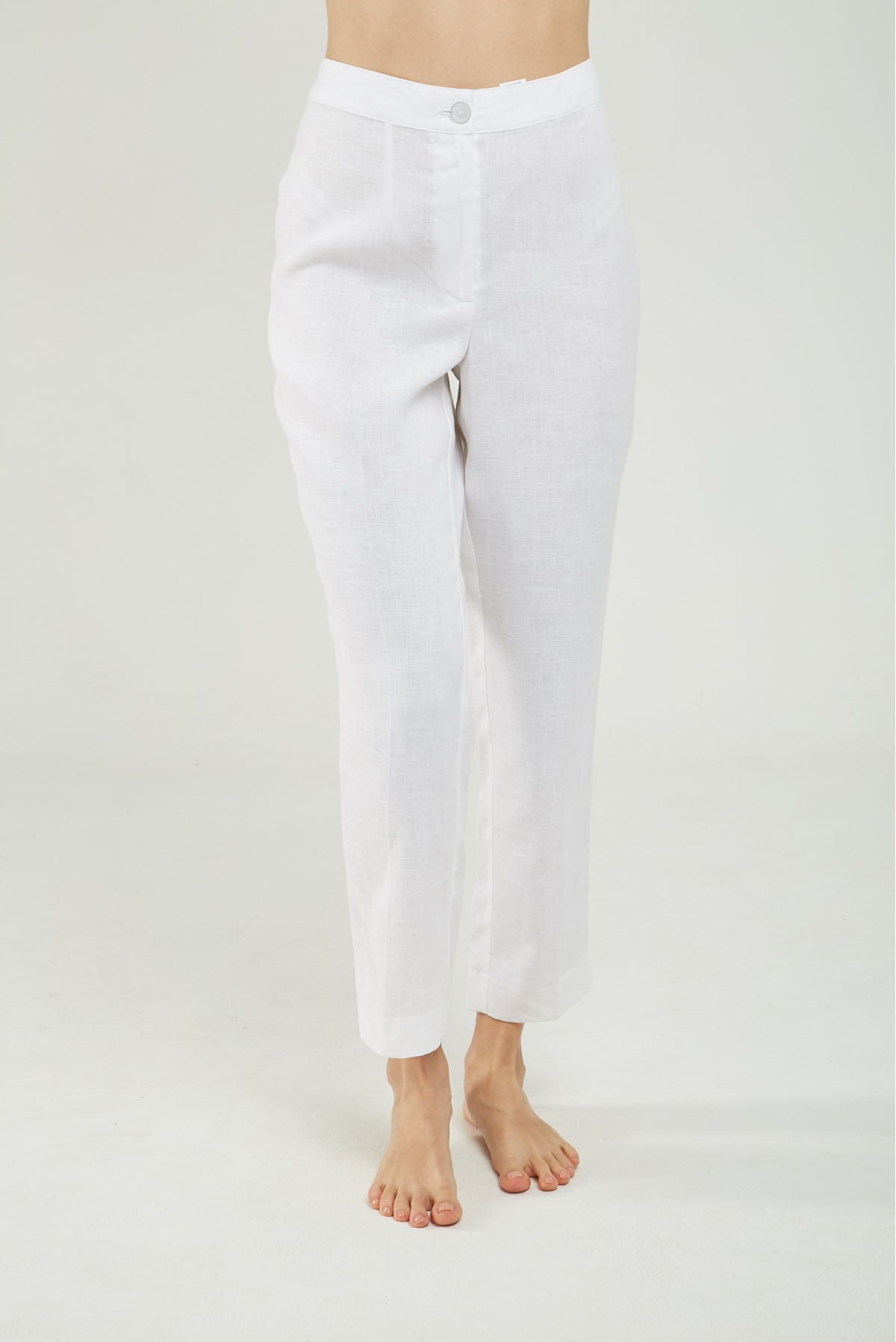 PANTALON LINO IMITACION BOLSILLO ATRAS  ABERTURA BOTA RECTA